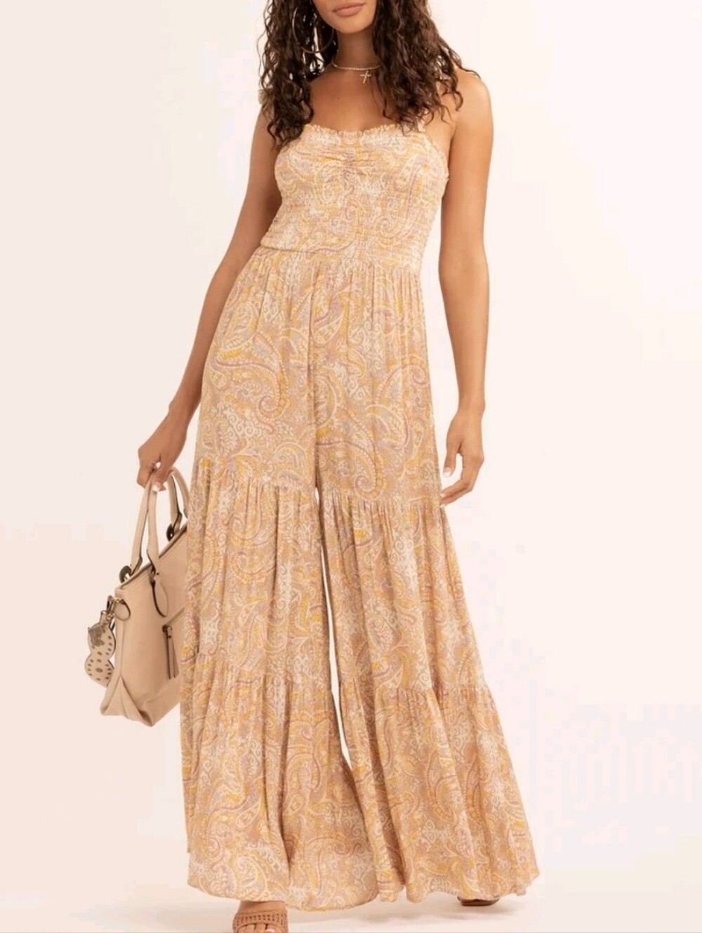 Jessica Simpson Women's Jolie Tiered Jumpsuit, Size Small NWT